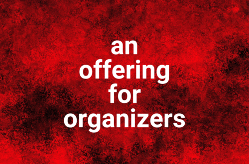 an offering for organizers