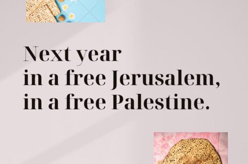 Next year in a free Jerusalem, in a free Palestine